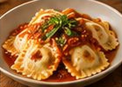 Sorrentinos con salsa bolognesa